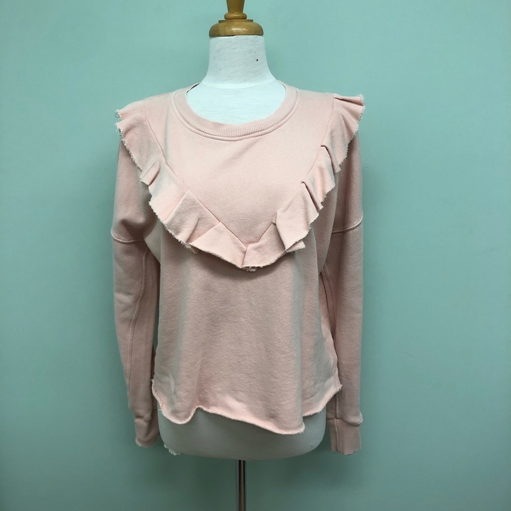 Free People | Women's Ruffle Sweater | Pink